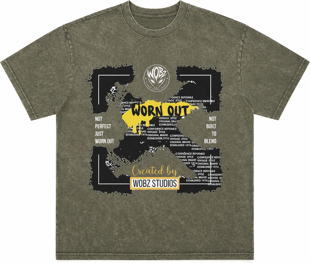 Battle Worn Tee - Olive Green