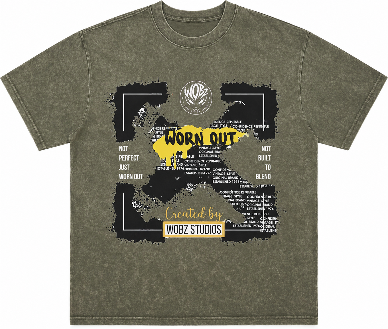 Battle Worn Tee - Olive Green