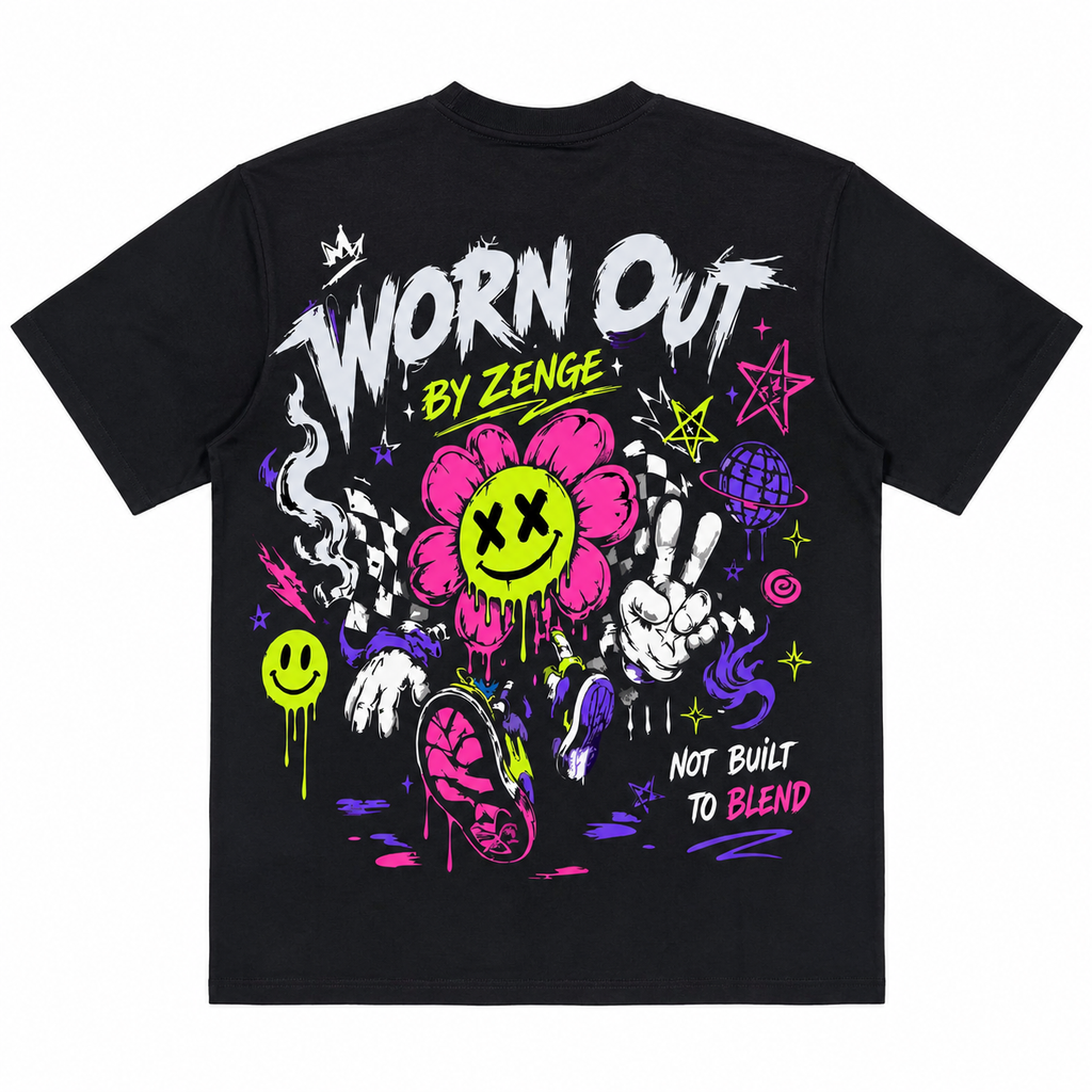 Worn Out by Zenge Graphic Tee – Back