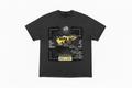 Worn Out Tee in charcoal grey with bold WOBZ Studios graphic print